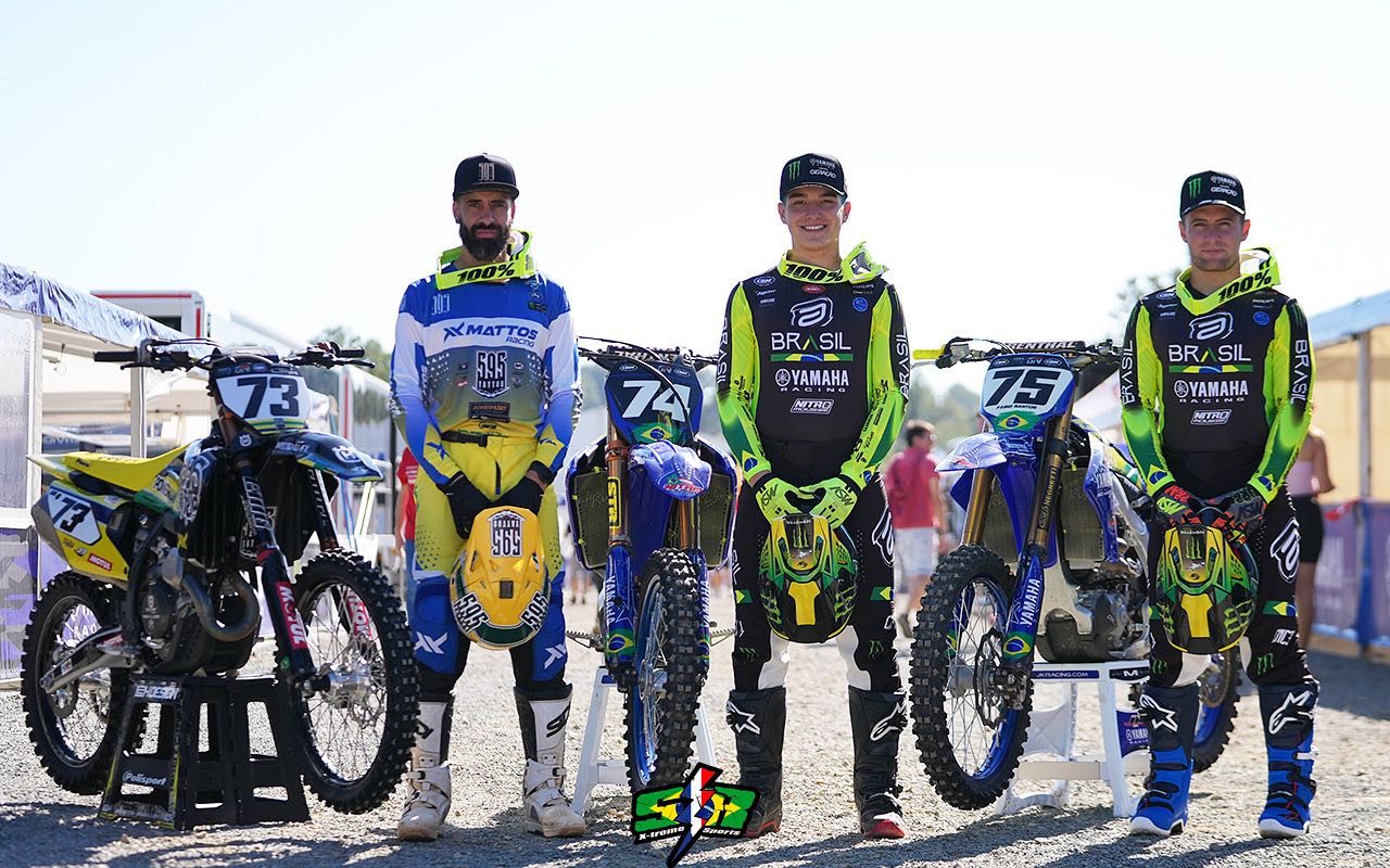 Guilherme Bresolin com a equipe brasileira no Motocross das Nações